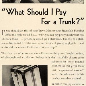 1931 Ad Hartmann Trunks Co Racine Wisconsin Traveler Luggage Suitcases TRV1 Low Pice Fee Shipping Cheap Online