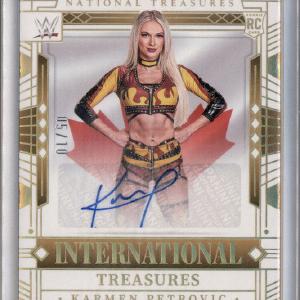 2024 National Treasures WWE International Auto Holo Gold Karmen Petrovic /10 Nicekicks Cheap Pice