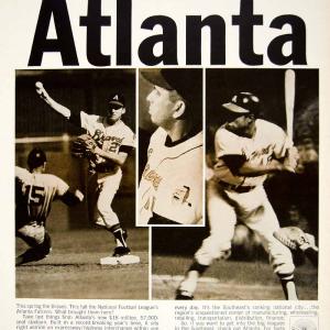 1966 Ad Atlanta Chamber of Commerce Braves Baseball Players Major League GA YFM2 Outlet For You