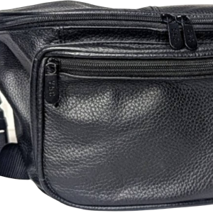 Vintage Apc Black Leather Bum Bag Fanny Pack Xl By APC Sale Enjoy