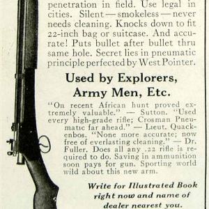 1925 Ad Crosman Firearm .22 Rifle Gun Hunting Sporting Goods Christmas Xmas YYC6 Clearance Outlet