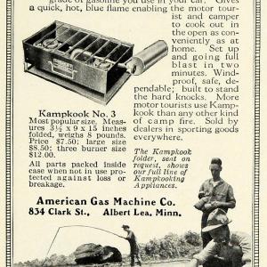 1922 Ad American Gas Machine Kampkook Camp Stove Range Camping Cooking NGM1 Clearance Reliable