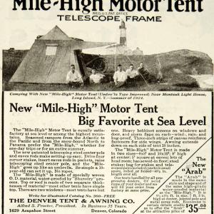 1925 Ad Denver Tent & Awning Mile High Motor Camping Sporting Goods Hunting YOR1 Cheap Real Eastbay