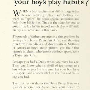 1925 Ad Daisy Air Rifle Gun Children's Toy Firearm Roaring Twenties Era YYC6 Cheap Fashionable