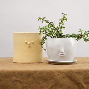 Face Pot Set in Matte White Cheap Best Seller