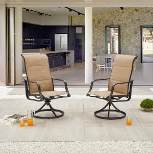 Sarvis Swivel Patio Dining Armchair (Set of 2) LX4943 Outlet Best Seller