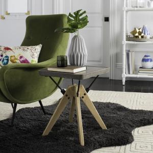 Marcio Indoor - Outdoor Modern Concrete Side Table *As Is* #HA847 Low Shipping Cheap Pice