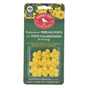 Perky-Pet 202FB Replacement Flower Feeding Ports w/ Bee Guards, Yellow, 9-Pack Outlet Official Site