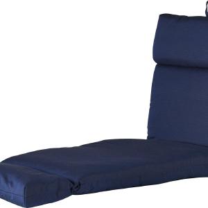 Indoor/Outdoor Polyester Sunbrella Chaise Lounge Cushion -Navy #J128 Outlet 100% Authentic
