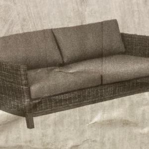 Indoor/Outdoor Rattan Patio Sofa with Cushions K7301 Sale 100% Authentic