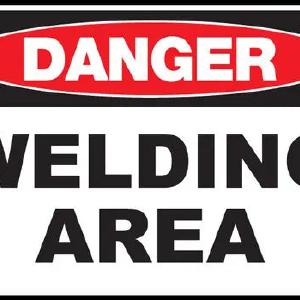 ZING DANGER, Welding Area 7x10 in. Adhesive Free Shipping Purchase