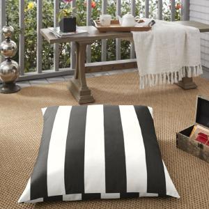 Sunbrella Outdoor Square Striped Floor Pillow EE252 Get Authentic Sale Online