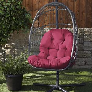 Sunbrella Egg Chair Cushion, 44 in x 27 in x 4 in, Canvas Hot Pink Get Authentic