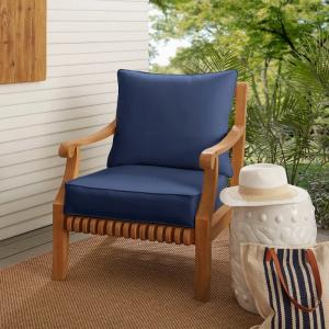 Sunbrella Indoor/ Outdoor Deep Seating Cushion and Pillow Set - Canvas Navy SC914 Buy Cheap Find Great