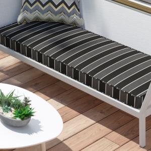 Sunbrella Black Grey Stripe Indoor/ Outdoor Bench Cushion LX4365 For Sale Cheap Pice From China