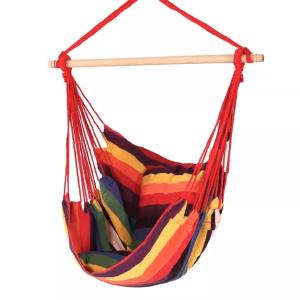 Sunnydaze Double Cushion Hanging Rope Hammock Chair Swing for Backyard and Patio - 265 lb Weight Capacity - Sunset, MG342 Outlet Fashion Style