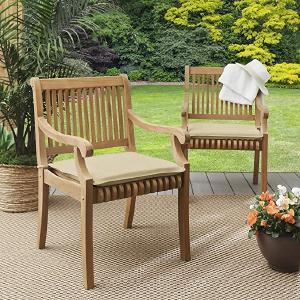 Sunbrella Set Indoor/Outdoor Corded Chair Pad, 21 in W x 19 in D, Spectrum Sand Cheap Sale Cheap