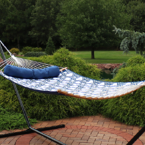 Sunny Daze 2-Person Blue/Gray Hammock CG372 Cheap Sale From China