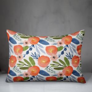 Oquinn Watercolor Floral Indoor/Outdoor Lumbar Pillow EE466 Shipping Outlet Store Online
