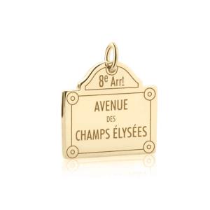 Champs-lyses Sign Charm Paris France Gold Free Shipping Official