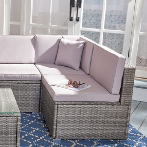 SAFAVIEH Outdoor Living Diona Patio Half Sectional Cheap Sale Pay With Paypal