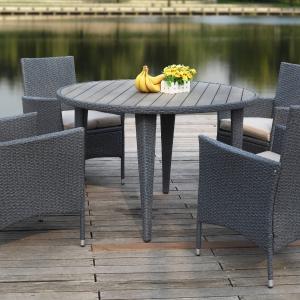 Safavieh Cooley  Outdoor Contemporary Wicker 5 Piece Set with Cushion TTR410 Sale Finishline