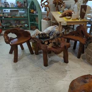 3 Piece Red Teak Wood Set Free Shipping Hot Sale