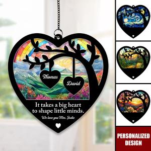 Your Big Heart Shapes Our World - Personalized Custom Suncatcher Discount Recommend