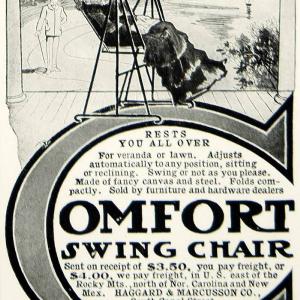 1903 Ad Haggard & Marcusson Comfort Swing Chair Lawn Patio Furniture YCL2 Browse Cheap Online