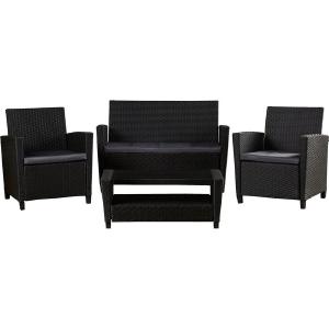 Lancashire 4 Piece Rattan Sofa Seating Group with Cushions Sale Online Online