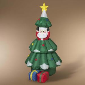 6ft Electric Animated Inflatable Santa In Christmas Tree Discount In China