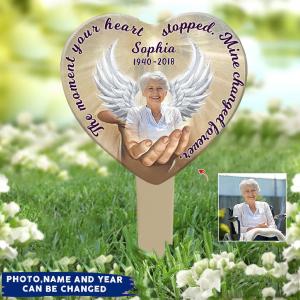 Personalized Upload Photo Moment Your Heart Stopped, Mine Changed Forever Acrylic Plaque Stake Cheap Sale 2025 Newest