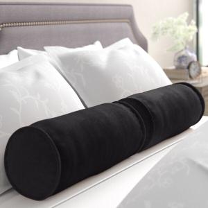 Black Leesville Bolster Pillow (Set of 2) pt924 Clearance Newest