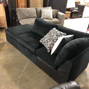 Black Chaise Lounge Piece *AS IS* Discount Shop Offer