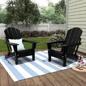 Black Lopes Adirondack Chair (Set of 2) Clearance Huge Surprise