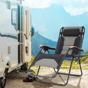 Black Dealie Reclining Zero Gravity Chair with Cushion Cheap Extremely