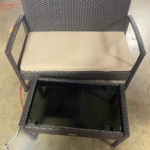 Patio Rattan Loveseat and Coffee Table Buy Cheap Wiki