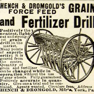 1898 Ad Hench Dromgold Grain Fertilizer Drill Farming Equipment Implement CG3 Discount Shop Offer