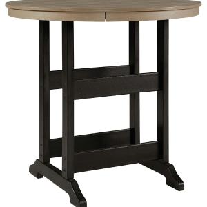 Fairen Trail - Black / Driftwood - Round Bar Table W/Umb Opt Affordable Sale Online