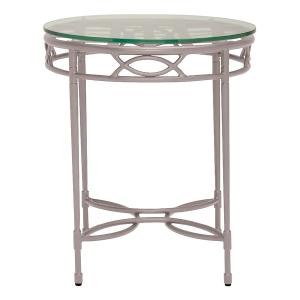 Amalfi Woven Glass Top Side Table Round 51 Latest Collections Sale Online