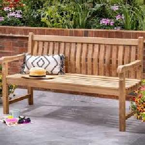 Tatton 3 Seat Bench - Natural Teak Outlet Exclusive