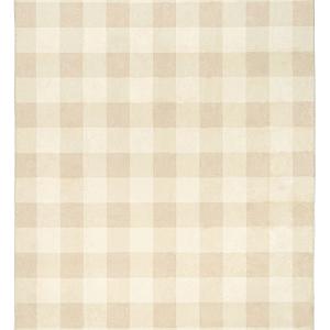 Zira Neutral Beige Gingham Washable Rug Websites Cheap Pice