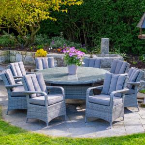Havana - 8 Seat Set with 170cm Round Table (Light Grey) Websites For Sale