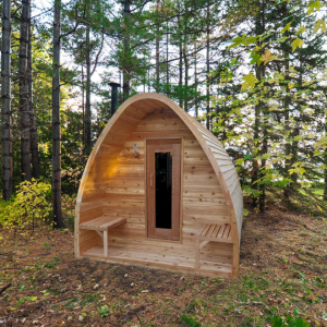 Leisurecraft Sauna Pod Red Cedar Knotty Veranda B 244 x L 305 cm Package Deal Original Online