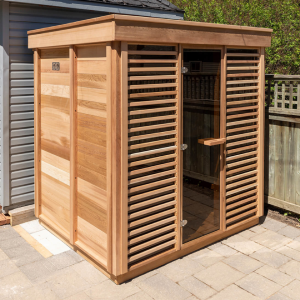 Leisurecraft Pure Cube Sauna Red Cedar Knotty 173 x 214 cm Package Deal Discount Low Cost