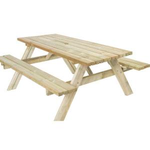 Wood 6ft Bench table 35mm with Parasol Hole Clearance From China