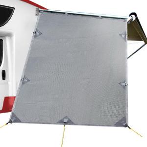 Caravan Privacy Screen Roll Out Awning 1.95 x 2.2M Sun Shade End Wall Side Grey Cheap Perfect
