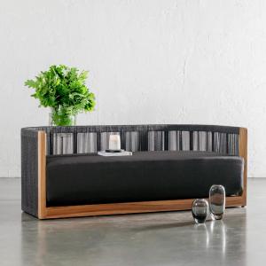 VALLECITO 2.5 SEATER INDOOR/OUTDOOR SOFA  |  BLACK NOIR Clearance Explore