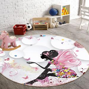 3D Butterfly Elf 66159 Round Non Slip Rug Mat Outlet Shop Offer