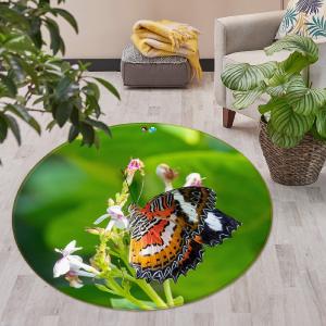 3D Butterfly 75118 Round Non Slip Rug Mat For Sale Free Shipping